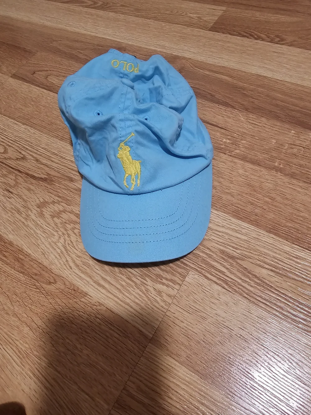 Polo by Ralph Lauren Kids Blue Baseball Cap with Yellow Logo